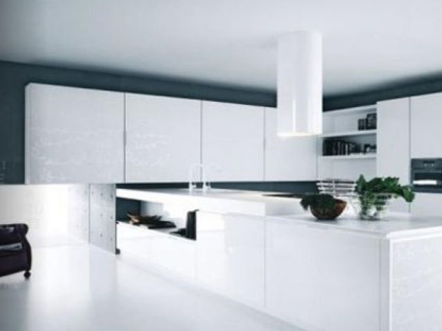 纯白的魅力 15个现代白色厨房样板间(组图) 