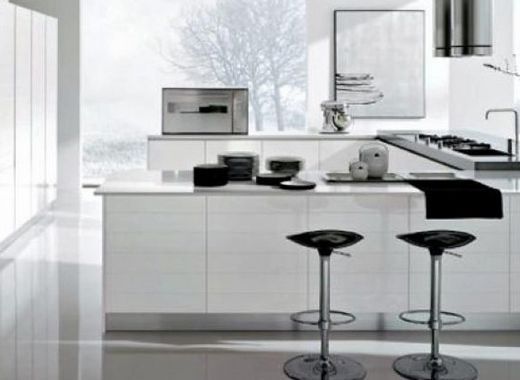 纯白的魅力 15个现代白色厨房样板间(组图) 