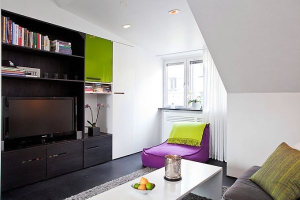 生活空间  活力亮色的57平米现代公寓 