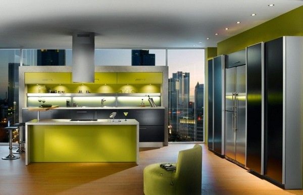 夏日生机盎然 清新绿色厨房设计效果（图） 