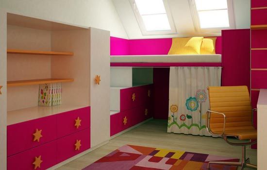 卡通的协调设计 儿童房装修效果图推荐 