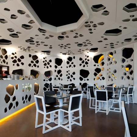 咖啡店装修效果图 来自葡萄牙的几何艺术空间 