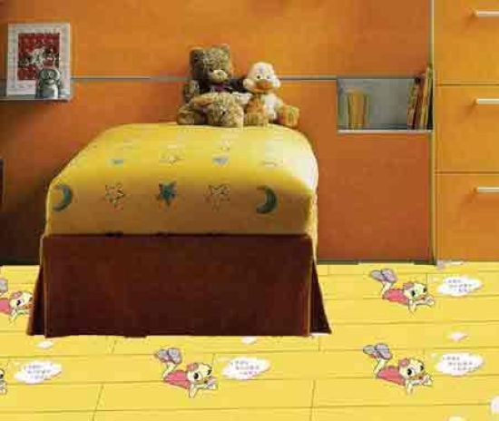 彩绘复合木地板 给儿童房间添更多乐趣(组图) 