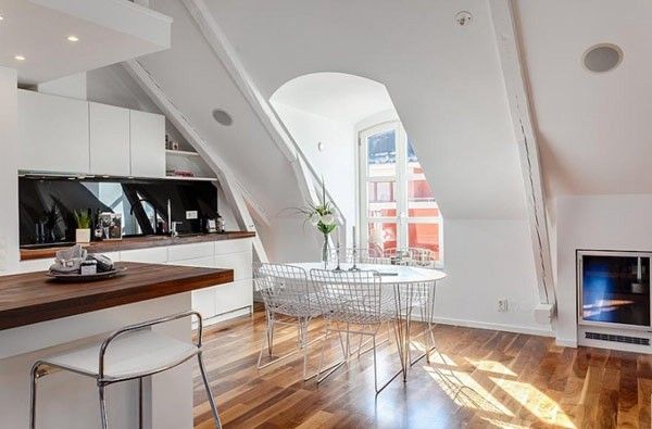 简洁的现代风 斯德哥尔摩屋顶公寓（组图） 