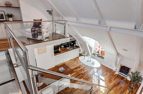 简洁的现代风 斯德哥尔摩屋顶公寓（组图） 