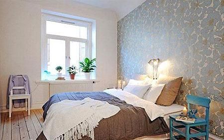 12个北欧风格壁纸搭配 扮靓小卧室甜美容颜 