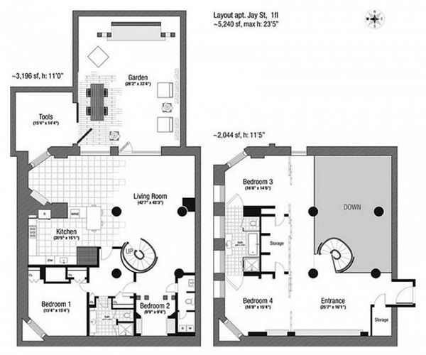空间艺术 Tribeca复式公寓室内设计（组图） 