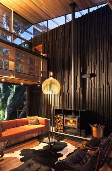新西兰木质豪宅宛如置身森林 
