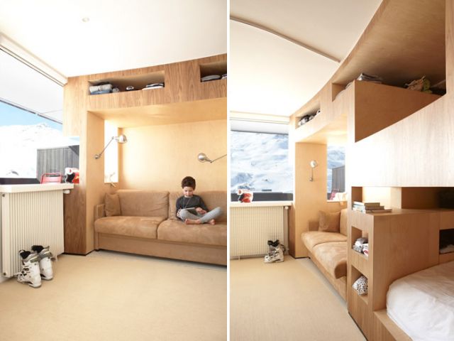 55平米公寓如何装下八张床? 看法国神奇设计 