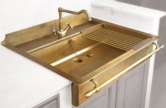 铜质水槽华丽设计 小部件显示大气古典风(图) 
