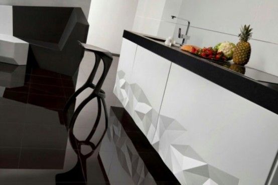 充满未来感的厨房设计 源自日本折纸元素(图) 