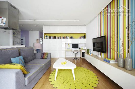 彩色活力世界 波兰时尚公寓设计(组图) 