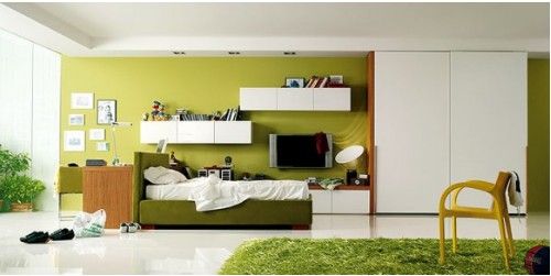 现代简约风格的年轻人卧室装修设计（组图） 