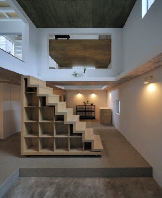 魔方般空间 用楼梯连接起来的极简公寓(组图) 