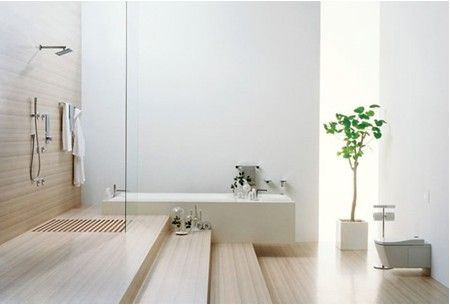 日式风格简约主义浴室装修设计效果（组图） 
