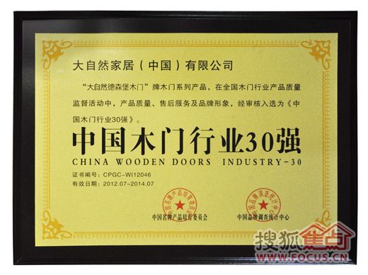 中国木门行业30强