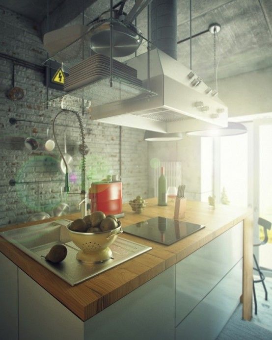 工业式厨房是男人的浪漫 LOFT公寓设计(组图) 
