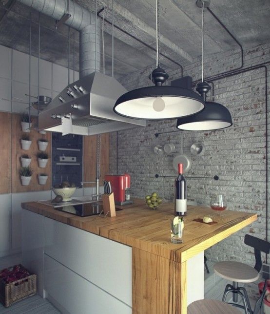 工业式厨房是男人的浪漫 LOFT公寓设计(组图) 