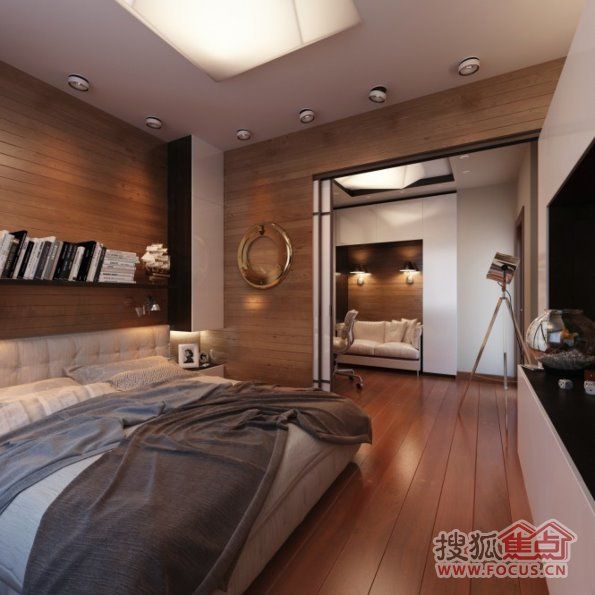 宽敞大气的卧室设计 成功男士的不二选择(组图) 