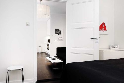 45平方的个性公寓 一房一厅简约黑白设计(图) 