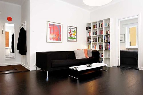 45平方的个性公寓 一房一厅简约黑白设计(图) 