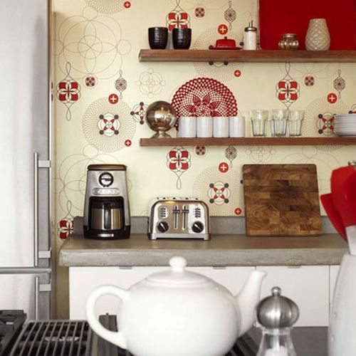 家装指南  20个创意厨房壁纸装饰案例 