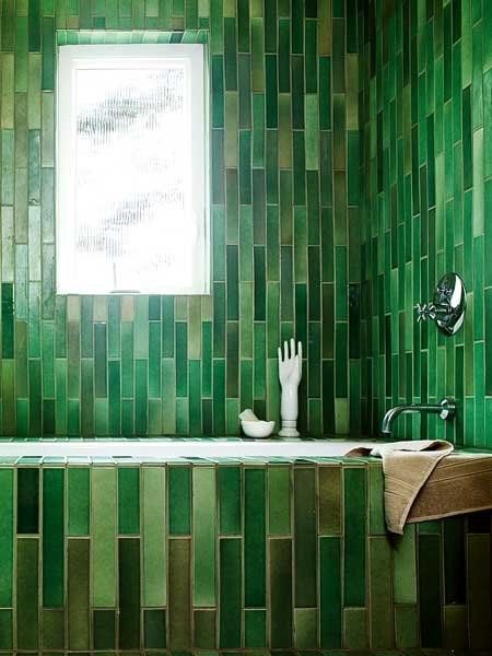 拒绝单调  打造清新的绿色沐浴空间 