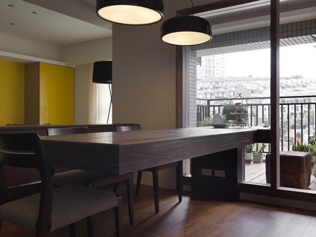 餐桌延伸设计 三居室简约风（组图） 