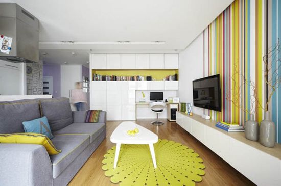 彩色控  大胆用色打造波兰简约风格公寓 