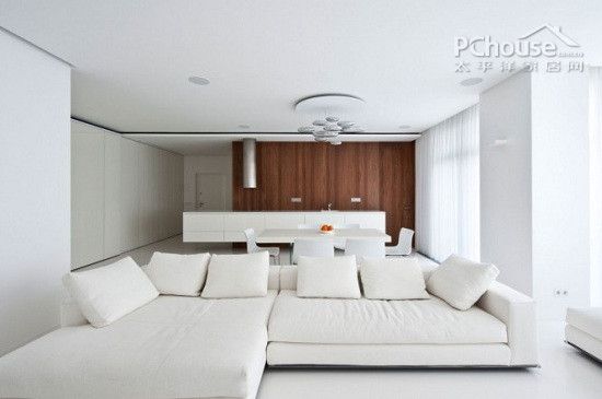 120平俄罗斯时尚公寓设计 演绎纯白浪漫 