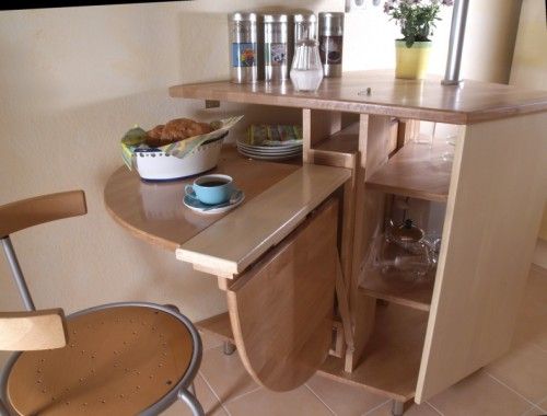 小户型的绝配 10款精致的厨房折叠小餐桌(图) 