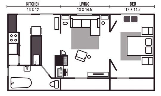 65平米长房型小家 西雅图个性公寓 (组图) 
