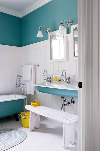 流行风格  用蓝色打造不一样的浴室空间 