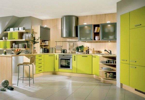 夏日生机盎然 清新绿色清凉厨房设计46例(组图) 