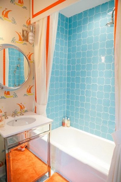 色彩大不同之  橙色浴室家居设计赏析 