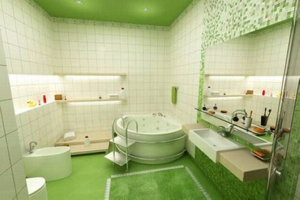 绝对拒绝单调 打造清新绿色沐浴空间（图） 