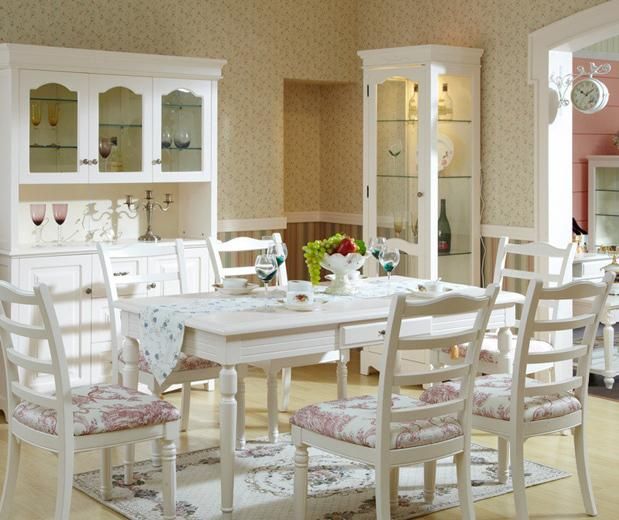 田园白色典雅餐桌设计 享受用餐美好时光 