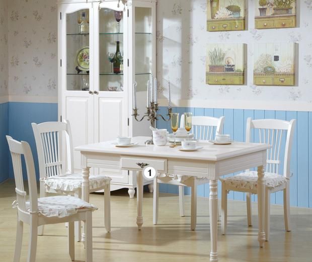田园白色典雅餐桌设计 享受用餐美好时光 