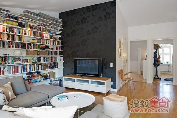 瑞典北欧风格的书香公寓 简洁明快的活力美家 