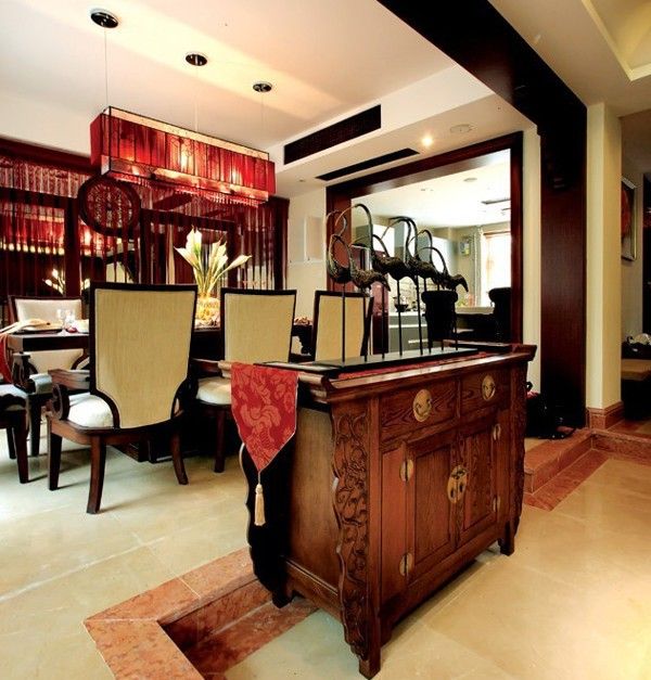 中式古典元素魅力 别墅家居室内设计 
