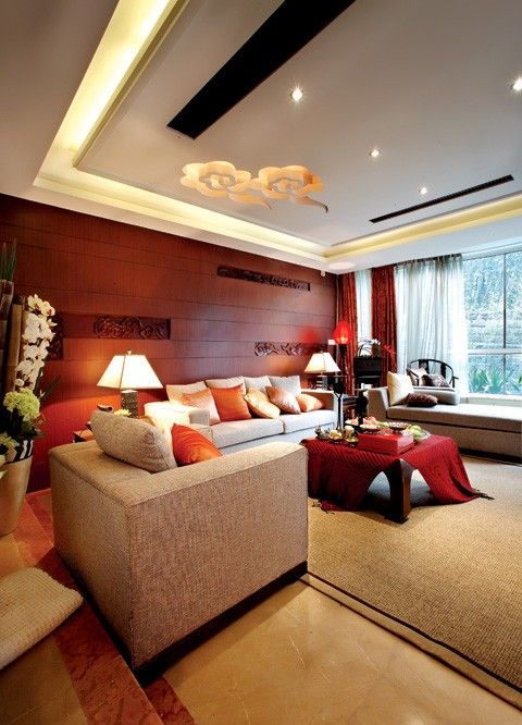 中式古典元素魅力 别墅家居室内设计 