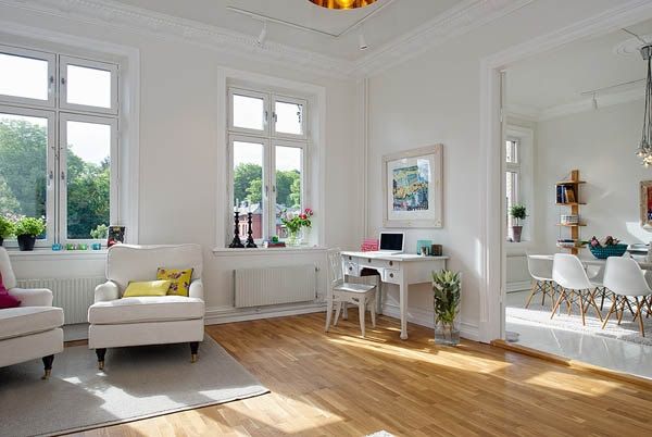 轻松装出清新活力 瑞典100平白色公寓(组图) 