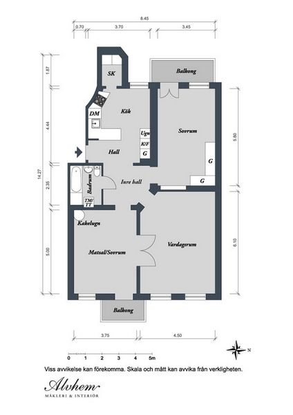 瑞典100平米清新活力公寓（组图） 