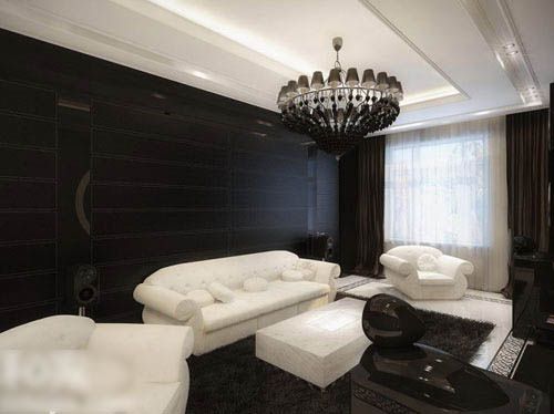 复古黑白设计 莫斯科豪华公寓厨房魅惑(组图) 