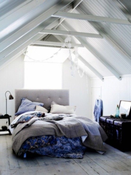 20款美丽的蓝灰色的卧室 现代不失精致(组图) 