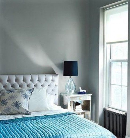 20款美丽的蓝灰色的卧室 现代不失精致(组图) 
