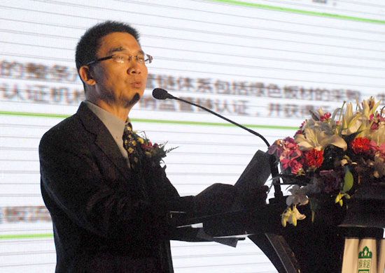 中国室内装饰协会绿色家居环境技术工作委员会执行主任、中国人造板流通联盟会长 李洪帆