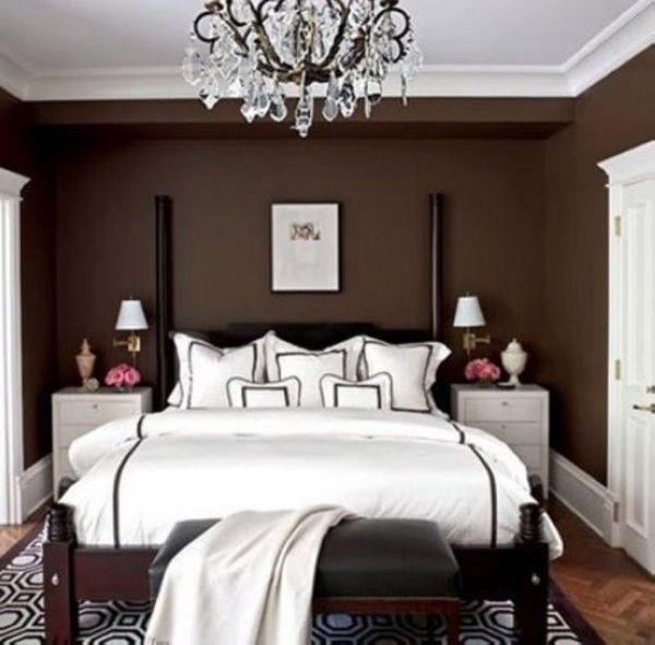 生活空间  巧克力色的卧室设计欣赏（组图) 