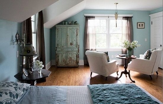 清新淡雅 15个美丽的蓝灰色卧室设计（组图） 