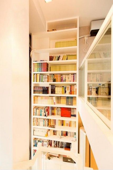 现代简约小复式 玻璃隔开的厨房与书房(组图) 